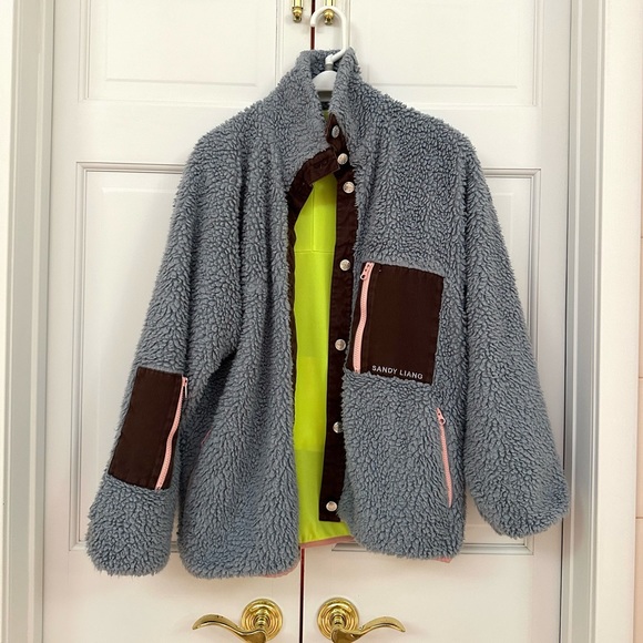 Sandy Liang Blue Fleece Jacket - Picture 5 of 16